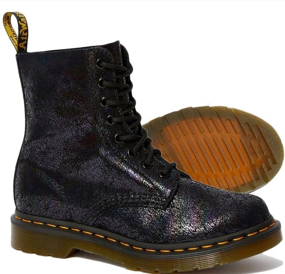 Dr. MARTENS Y spot metallic Iridescent boots 6 38 New